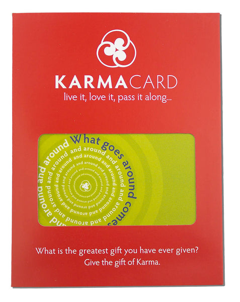 What Goes Around Karma Greeting Card Yellow Green