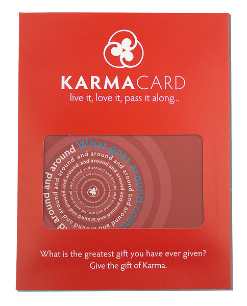 What Goes Around Karma Greeting Card Red